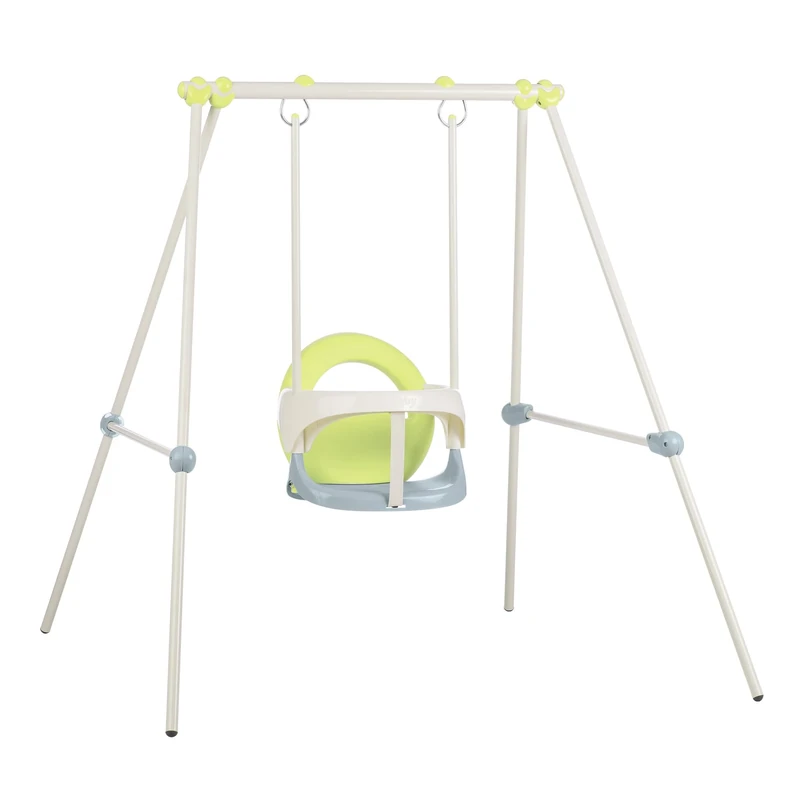 Smoby - Baby Swing Metal Frame - Baby Swing - Indoor/Outdoor - Height 118 cm - Anti-UV Treated - Recycled Material - From 6 Months - Made in Spain