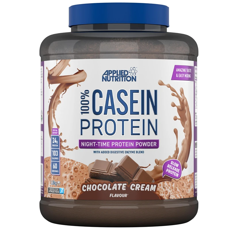 Applied Nutrition Casein Protein Powder - Micellar Casein Supplement, Slow Release Protein (1.8kg - 60 Servings) (Chocolate Cream)