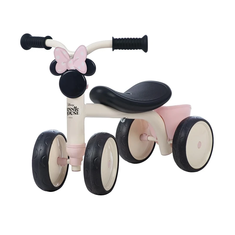 Smoby - Minnie - Rookie Ride-On - Silent Wheels - Small Toy Box - Easily Transportable - From 12 Months - Made in Spain