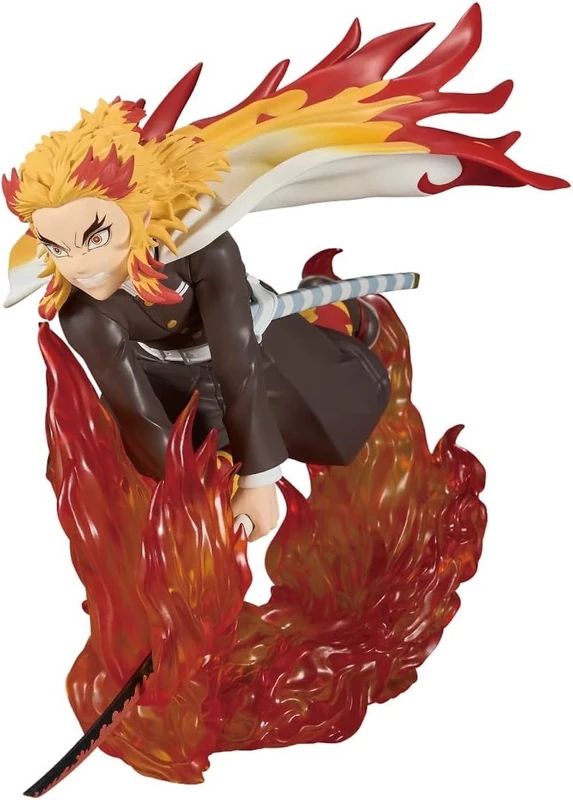 BANPRESTO Rengoku Kyojuro Demon Slayer: Kimetsu No Yaiba, Vibration Stars Plus, 14 cm, Multicoloured, BP29069P, Ideal for Anime Fans