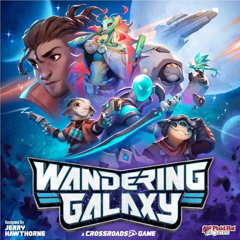 Plaid Hat Games | Wandering Galaxy - A Crossroads Game | Board Game | Ages 14+ | 1-6 Players | 60+ Minutes Playing Time