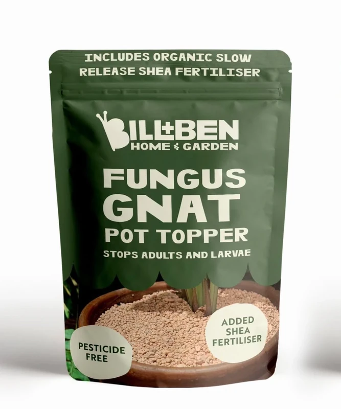 By Bill & Ben, Anti Gnat pot topper with added fertiliser. Fungus gnat pest control & Plant Food. Natural solution with no pesticides, nutrient rich minerals, keeps soil hydrated 1L