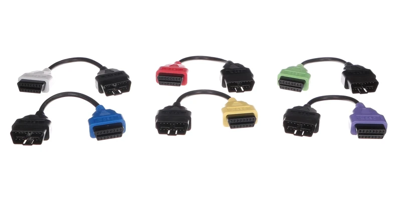 SIXTOL MECHANIC CABLE SET 3 | Complete OBD-II Adapter Set | 6pcs | FiatECUScan | Compatible with Fiat, Alfa Romeo, Lancia, Chrysler, Dodge, Jeep