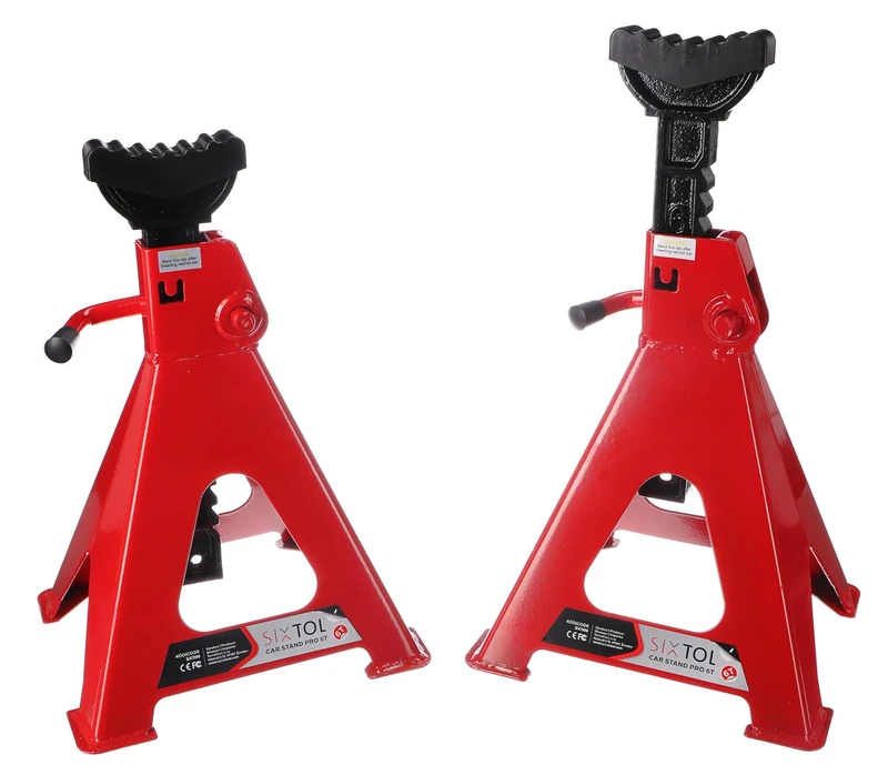 SIXTOL MECHANIC CAR STAND PRO 6T | Heavy-Duty Jack Stands | Adjustable Height | 2 pcs | Safety Lock