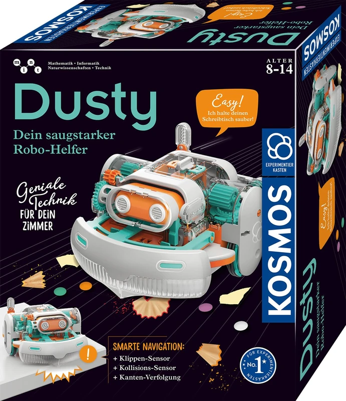 Kosmos Dusty Robot Helper - Desk Vacuum Toy for Kids