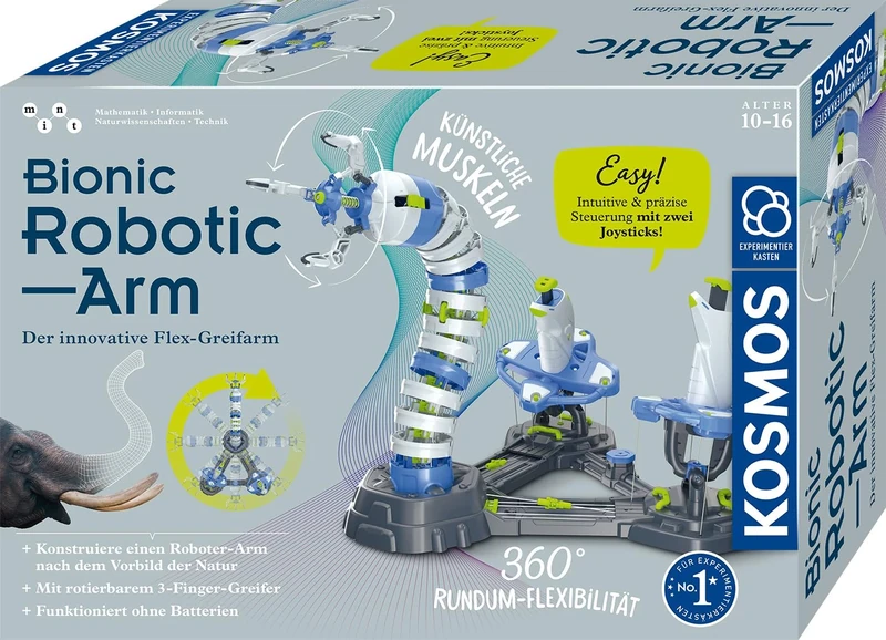 Kosmos 621279 Bionic Robotic Arm, the Innovative Flex Gripper Arm, Kit for Bionic Robots, Introduction to the World of Robotics, Experiment Box for Children from 10 Years