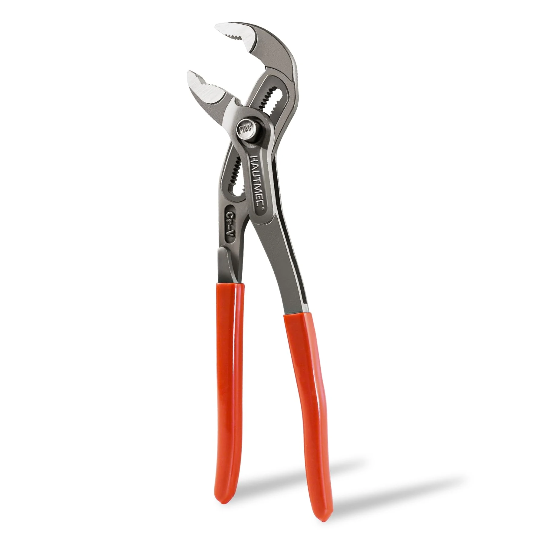 HAUTMEC 300mm(12") Water Pump Pliers, Fast Adjustable Tongue and Groove Joint Pliers, V-Jaw with Comfort Grips, Rust-Proof CRV Steel Construction for Plumbing, Home Repair, and Pipe Fittings
