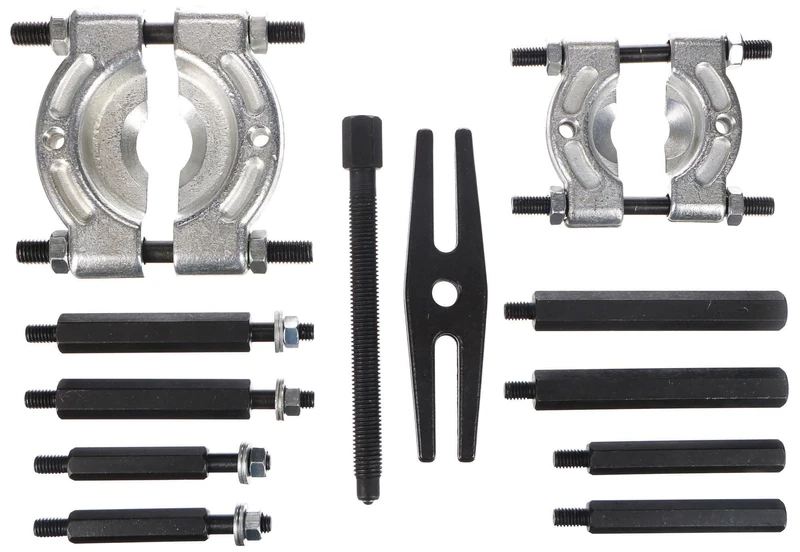 SIXTOL MECHANIC BEARING PULLER 12 | 12-Piece Bearing Removal Tool Set | Gear Puller | Inner Ring Extractor | Heavy-Duty | Professional Kit