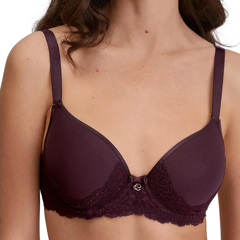 CALIDA Women's Sensual Secrets Bra, Black Cherry, 36D