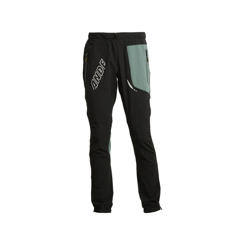 ANDE Mens Manaslu Man Compression Pants, Black Green Pine, 44 EU