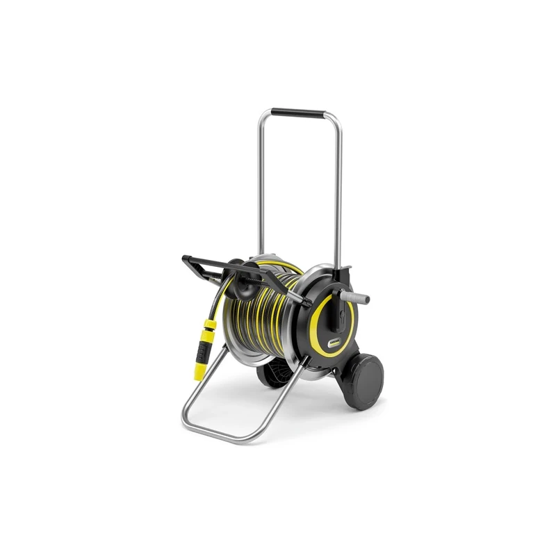 Kärcher Hose Trolley HT 5.20 M Set Movable with Extra Wide Base, Robust Metal Hose Reel, Height-Adjustable Handle, Includes 20 m Hose and Accessories