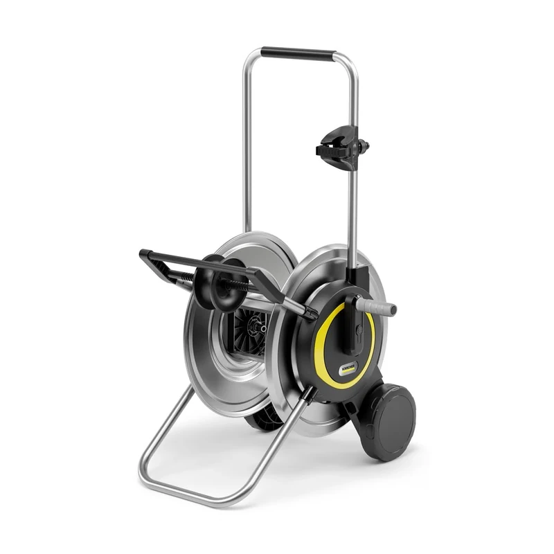 Kärcher Hose Trolley HT 6 M Moveable with Extra Wide Base, Heavy Duty Metal Hose Reel, Height Adjustable Handle, Black