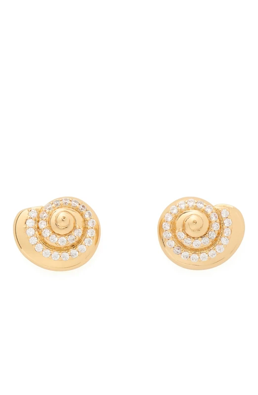 Kate Spade New York OUT OF OFFICE Seashell Stud Earrings, Clear/Gold - Image 1