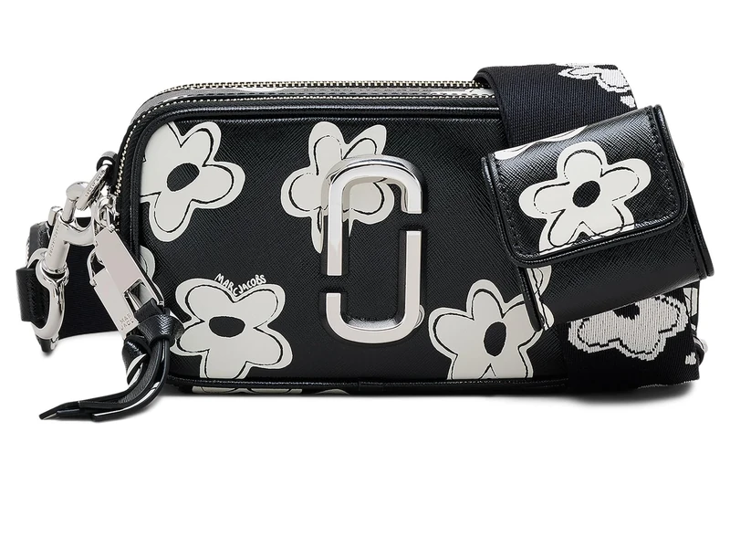MARC JACOBS Women's The Snapshot Bag, Schwarz/Weiß