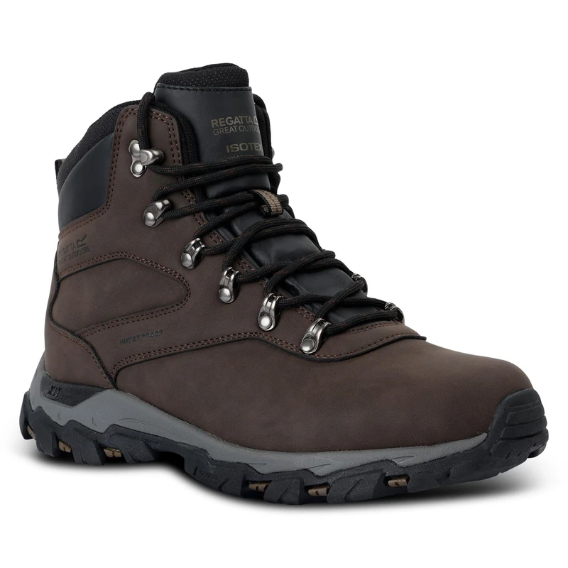 Regatta Men's Holcombe Classic Walking Boots Water Resistant Padded Durable Hiking Footwear