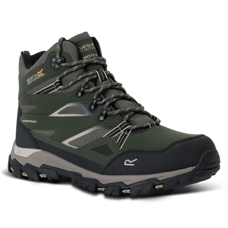 Regatta Men's Holcombe III Walking Boots Water Resistant Padded Durable Hiking Footwear