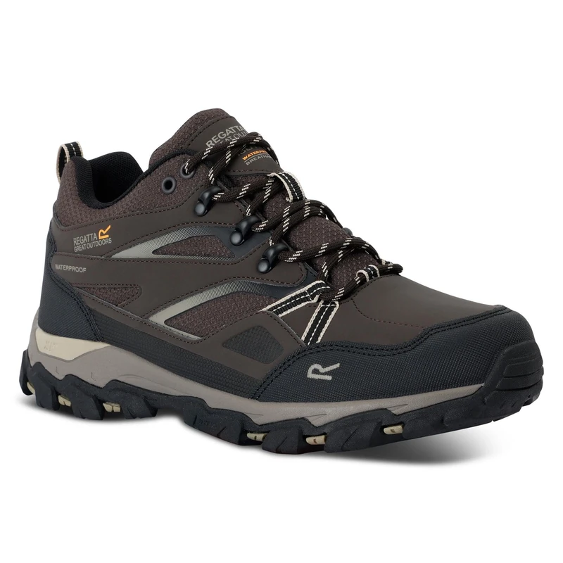 Regatta Men's Holcombe Low III Walking Shoes Water Resistant Padded Durable Hiking Footwear