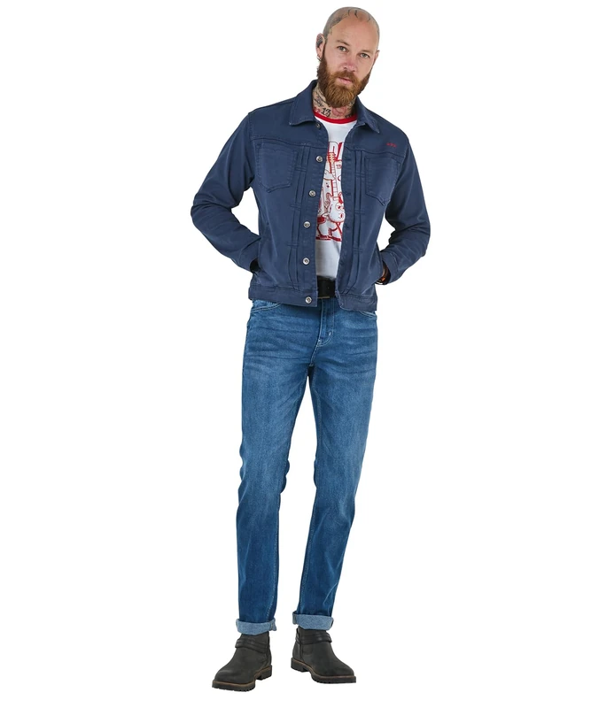 Joe Browns Men's Trucker Jacket, Washed Indigo, XXL