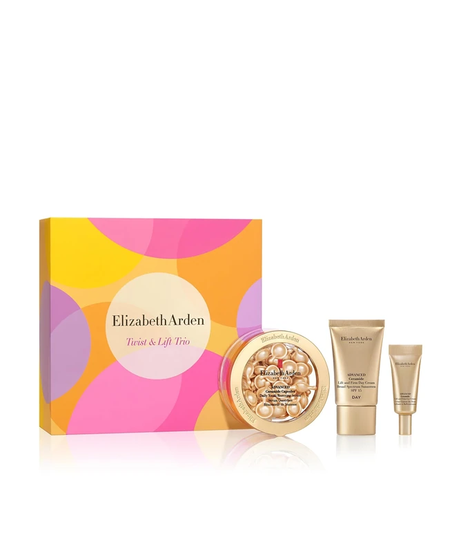 Elizabeth Arden ADVANCED CERAMIDE Twist & Lift Trio, 60 Capsules Gift Set, anti-aging, firming & lifting skincare, luxury gifting for women