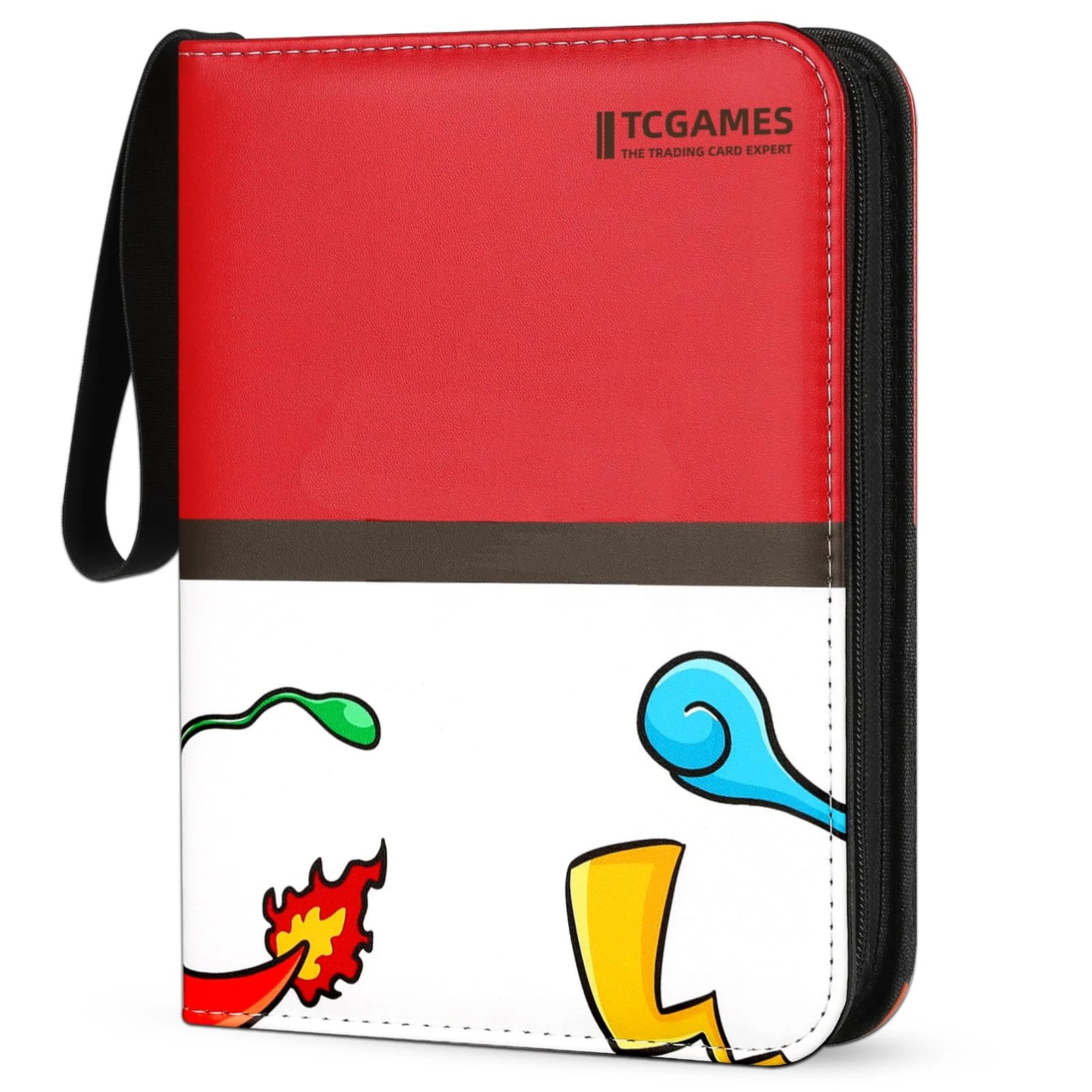 Card Binder 440 Pockets, 4-Pocket Card Holder Album with 55 Sleeves Red