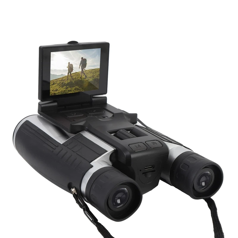 12x32 Digital Binoculars with Camera, 8X Digital Zoom and 12X Optical Zoom, 2.4 Inch Screen 48MP Camera 2.5K Video, for Concerts, Bird Watching