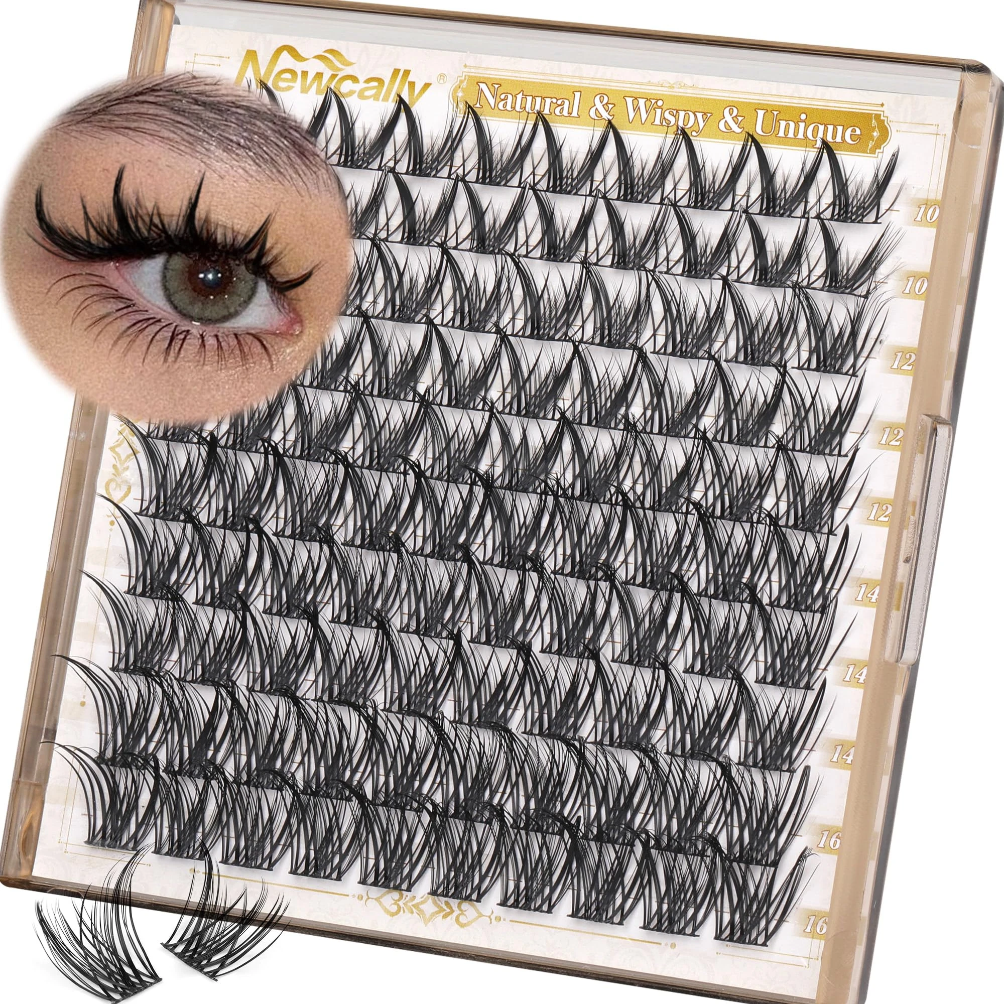 Manga Lash Clusters Natural Look Eyelash Clusters Individual Eyelashes C Curl Wispy DIY Lash Extension Spiky Anime Cluster Lashes by Newcally