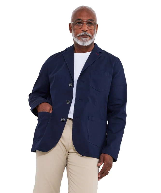 Joe Browns Men's Fashion Vintage Workwear Twill Blazer, Regular Fit, Navy, 44