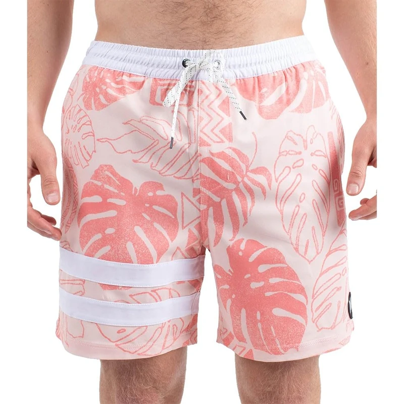 Hurley Men's PHNTM ECO Block Party Volley 17 Board Shorts, Candy Pink, M