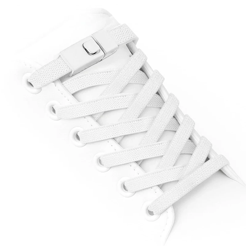 Aujzoo No Tie Shoe Laces for Trainers | Premium Elastic Weave & Quick Lock Buckle | Flat Shoe Laces For Adults & Kids | Elastic Shoelaces No Tie