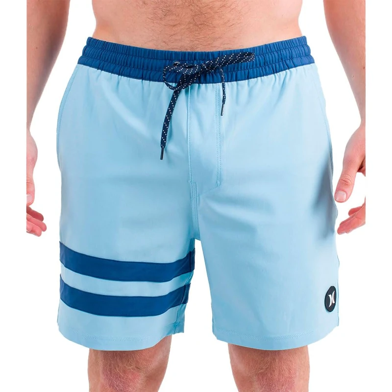Hurley Men's PHNTM ECO Block Party Volley 17 Board Shorts, Blue Dream, M - Image 1