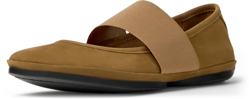 Camper Women's Right Nina Ballet Flats, Medium Brown 265, 8 UK