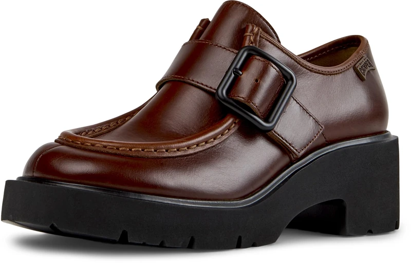 Camper Women's Milah K201930 Monk Strap, Medium Brown 002, 42 EU, Medium Brown 002, 9 UK