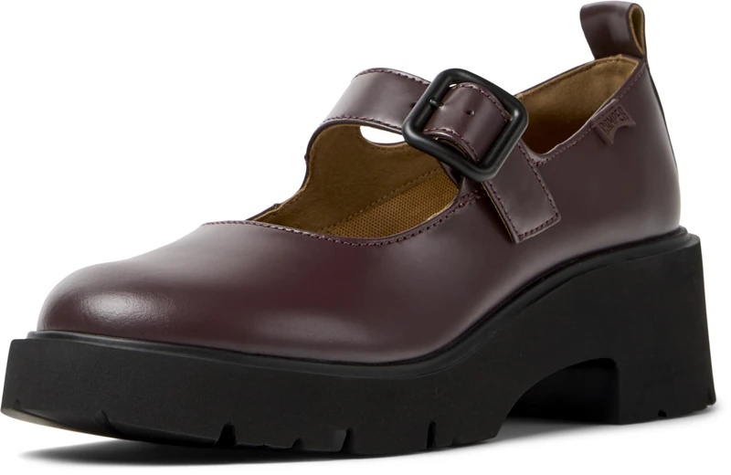 Camper Women's Milah K201681 Mary Jane, Burgundy 007, 5 UK