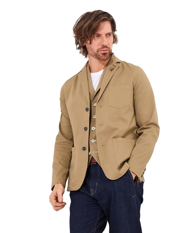 Joe Browns Men's Fashion Vintage Workwear Twill Blazer, Regular Fit, Brown, 40 - Image 1