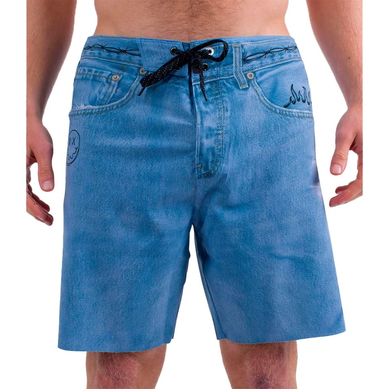 Hurley Men's PHNTM ECO Denim BDST 18 Board Shorts, Vintage, 38