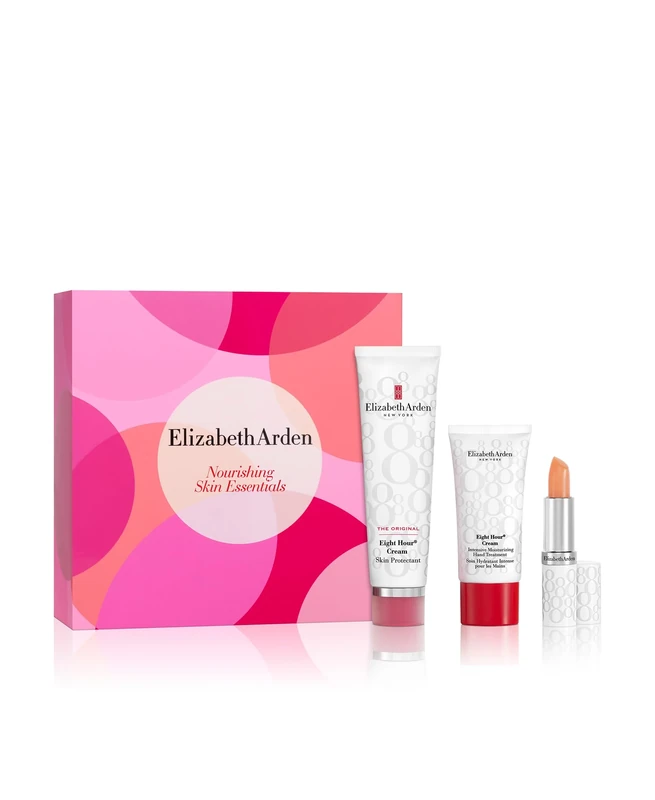Elizabeth Arden NOURISHING SKIN ESSENTIALS Eight Hour 3-Piece Gift Set, daily hydrating & nourishing skincare, luxury gifting for women