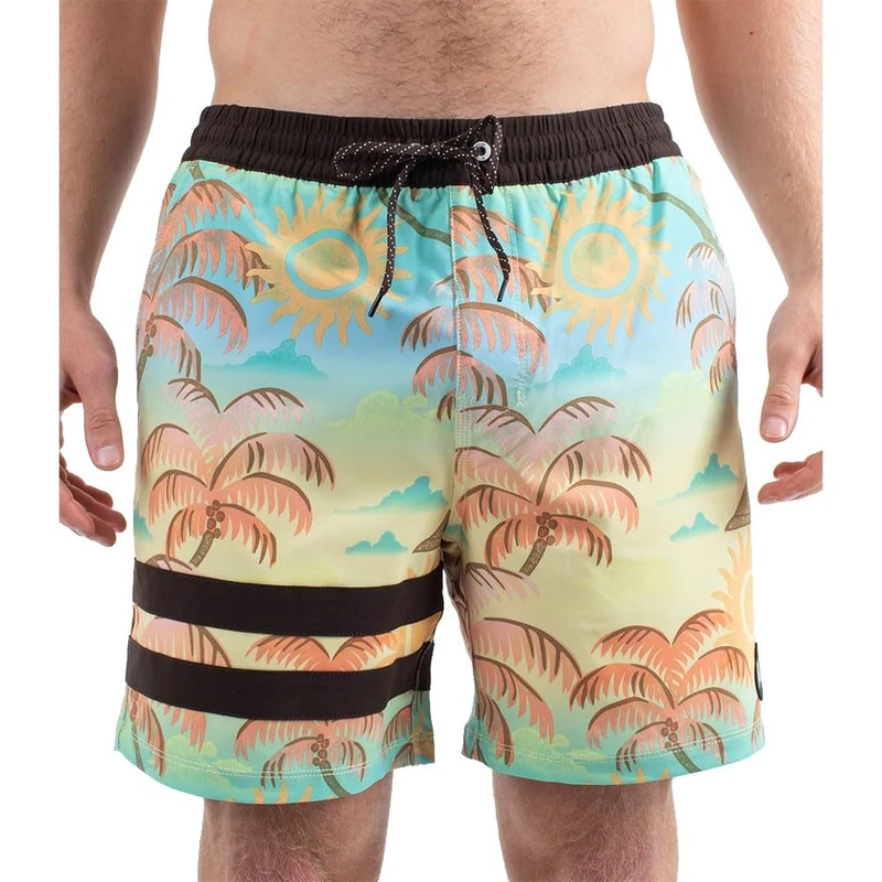 Hurley Men's PHNTM ECO Block Party Volley 17 Board Shorts, Pineapple, M