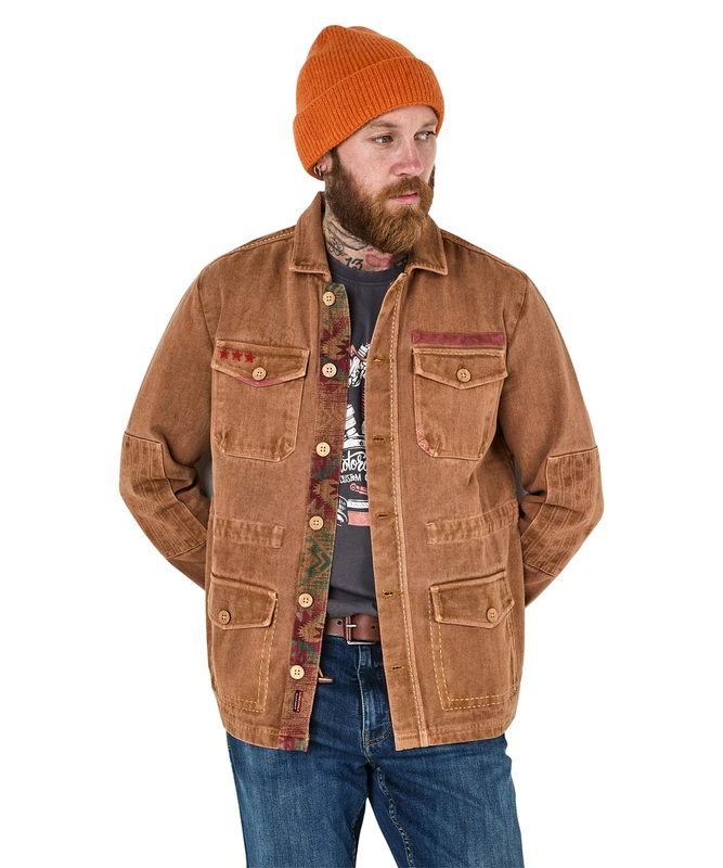 Joe Browns Mens Utility Casual Jacket, Tobacco, L UK