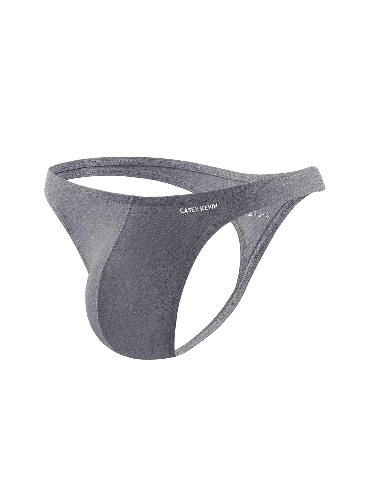 Mauro Kane Men's Sexy Thongs Bamboo G-String Low Rise Bulge Pouch Underwear for Men Breathable Underpants,Gray-XXL