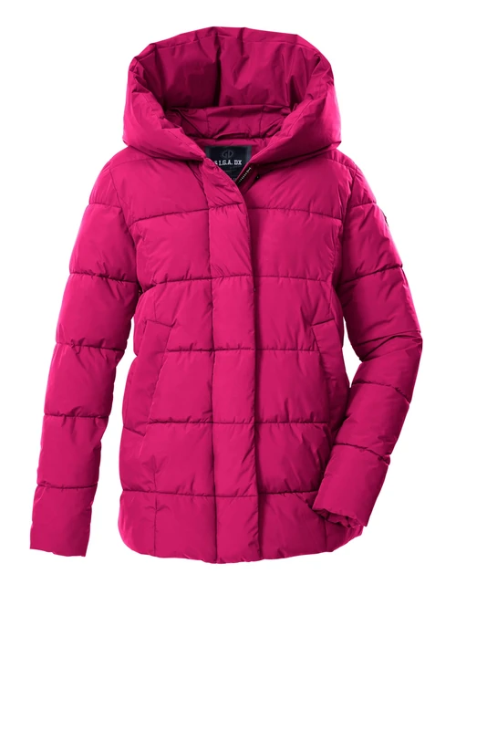 G.I.G.A. DX GW 57 WMN QLTD JCKT 43527-000 Women's Quilted Jacket in Down Look with Hood Dark Raspberry, 40