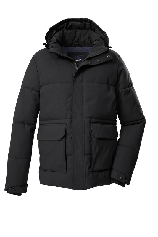 G.I.G.A. DX GW 26 MN QLTD JCKT 43518-000 Men's Quilted Functional Jacket in Down Look with Zip-Off Hood Black L