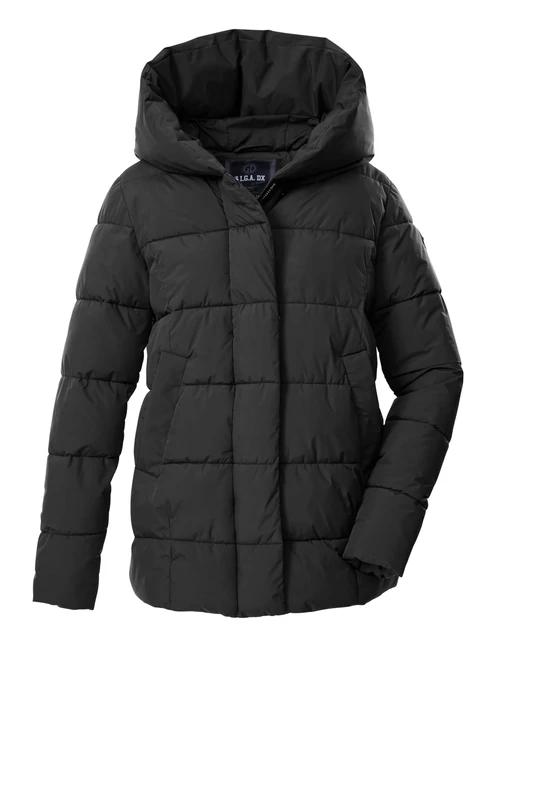 G.I.G.A. DX GW 57 WMN QLTD JCKT 43527-000 Women's Quilted Jacket in Down Look with Hood Black 38