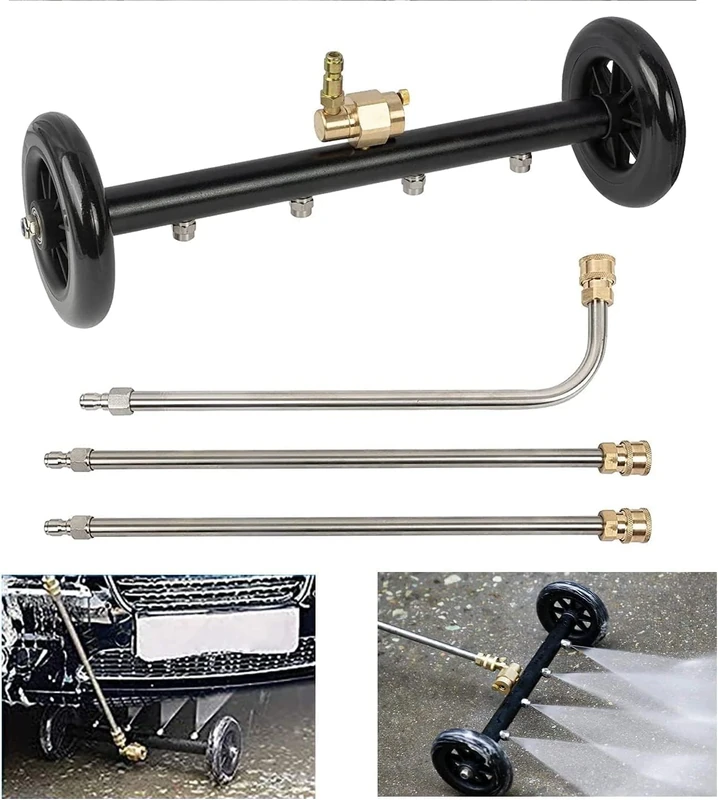 Pressure Washer, Underbody Washer, with Swivel Wheel and 2 Extension Tubes, 4000 PSI (Pressure Washer Underbody Cleaner Swarchz)