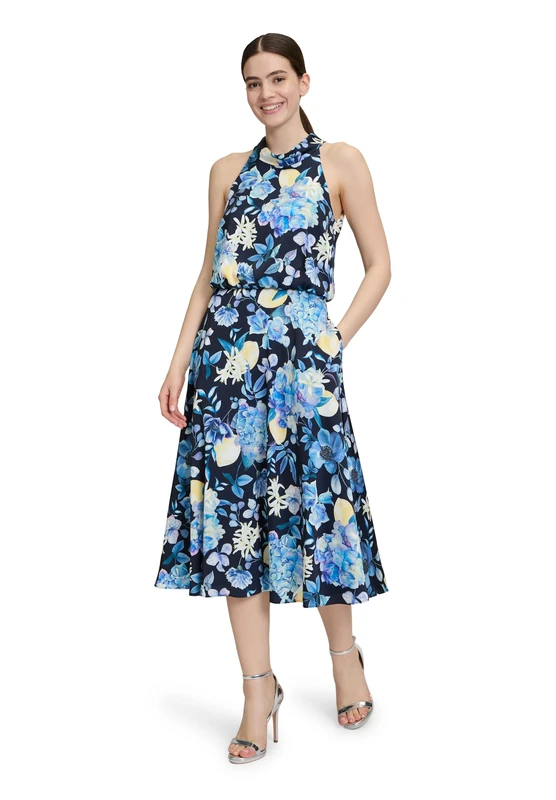 Vera Mont Women's Cocktail Dress, Dark Blue/Blue, 12