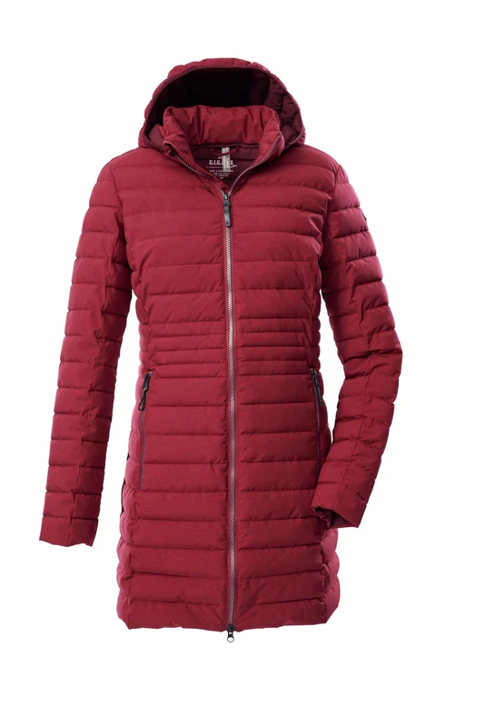 G.I.G.A. DX GW 77 WMN QLTD PRK_Bacarya Women's Quilted Parka/Functional Parka in Down Look with Zip-Off Hood Wine Red, 44, 43685-000