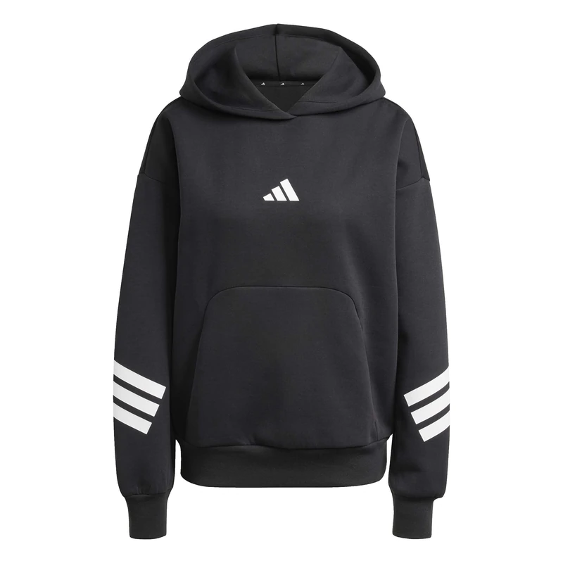 adidas Women's FUTURE ICONS THREE STRIPES HOODIE, black, XXL