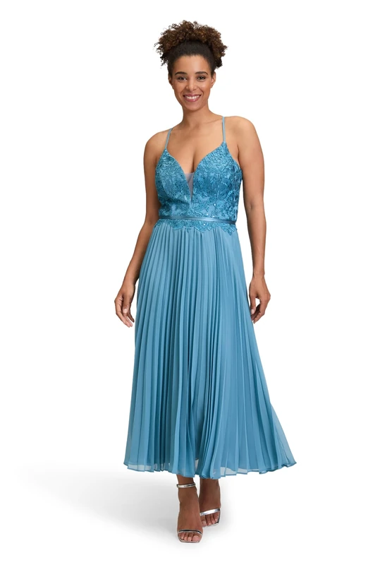 Vera Mont Women's Evening Dress, Shiny Bluestone, 12