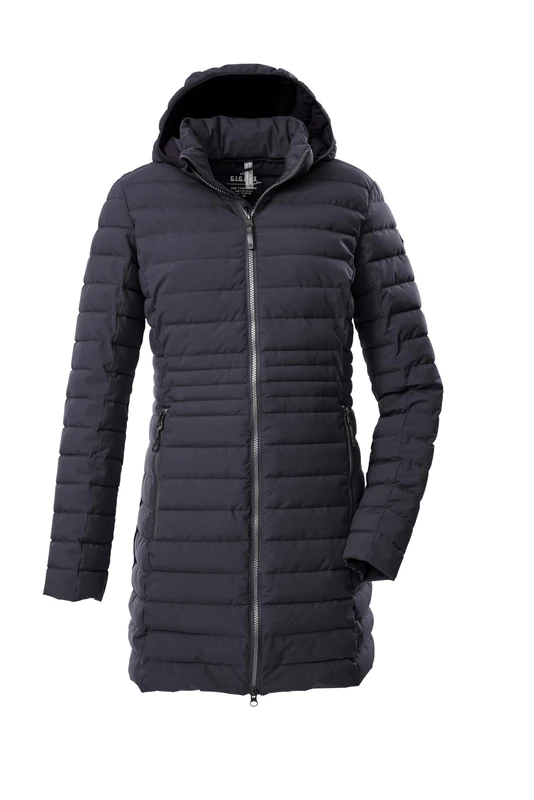 G.I.G.A. DX GW 77 WMN QLTD PRK_Bacarya 43685-000 Women's Quilted Parka/Functional Parka in Down Look with Zip-Off Hood Dark Navy, 38