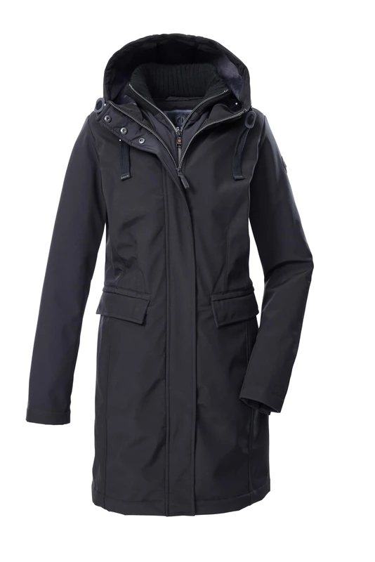 G.I.G.A. DX GW 79 WMN SFTSHLL PRK 43689-000 Women's Softshell Parka with Hood and Removable Gilet Black 38