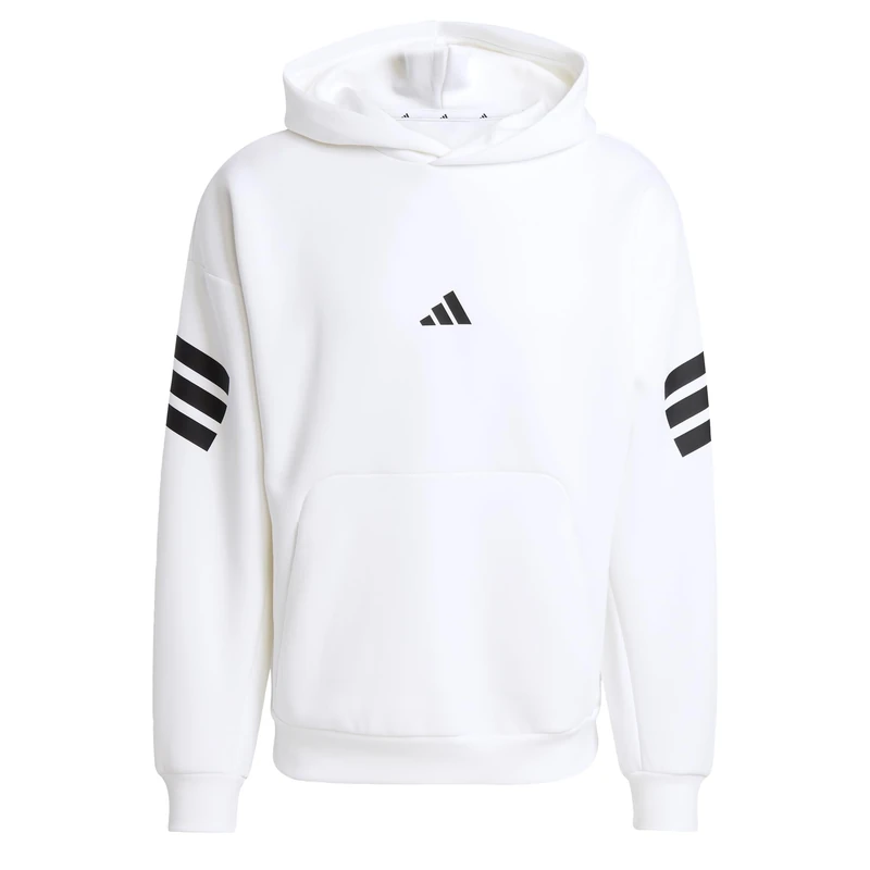 adidas Men's FUTURE ICONS THREE STRIPES HOODIE, white, XL